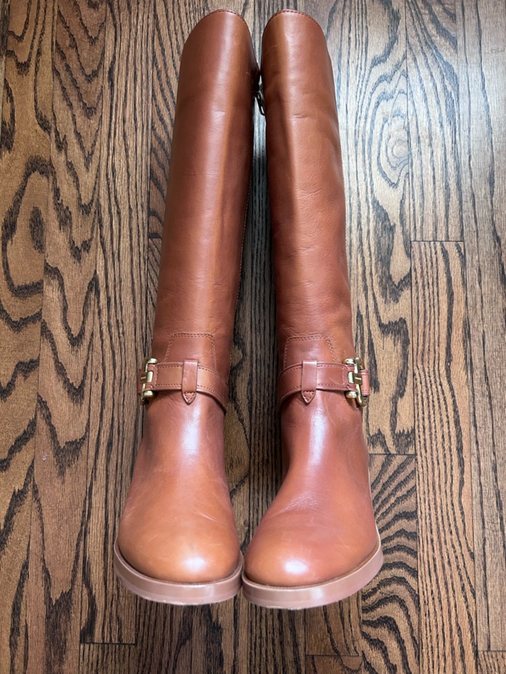 Coach Saddle Leather Tall Boots - Picture 3 of 15